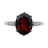 Кольцо из серебра с гранатом и фианитами (Арт.94-310-02054-2)