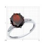 Кольцо из серебра с гранатом и фианитами (Арт.94-310-02054-2)
