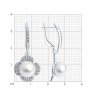 Серьги из серебра с жемчугом и фианитами (Арт.94-321-01923-1)