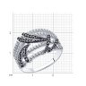 Кольцо из серебра с фианитами (Арт.94-110-00779-1)