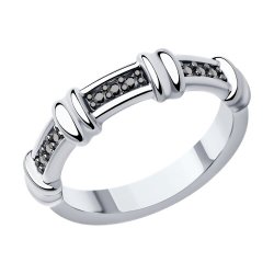 Кольцо из серебра с фианитами (Арт.94-110-01547-1)