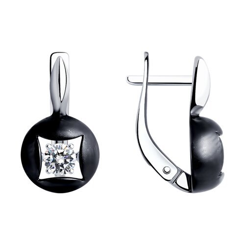 Серьги из серебра с фианитами (Арт.94-120-01815-1)