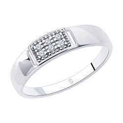 Кольцо из серебра с фианитами (Арт.94012314)