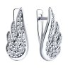 Серьги из серебра с фианитами (Арт.94026611)