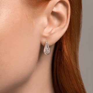 Серьги из серебра с фианитами «Крылья Света» Соколов (арт.9402)