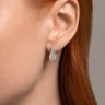 Серьги из серебра с фианитами (Арт.94026611)