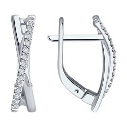 Серьги из белого золота с бриллиантами (Арт.52-220-01888-1)