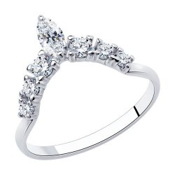 Кольцо из серебра с фианитами (Арт.94013501)