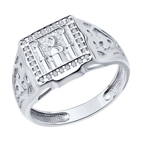 Кольцо из серебра с фианитами (Арт.94013757)
