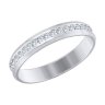Кольцо из белого золота с фианитами (Арт.017652-3)