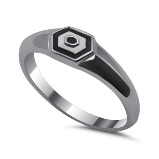 Кольцо серебряное с эмалью «Крылья» Myjewels (арт.0122)