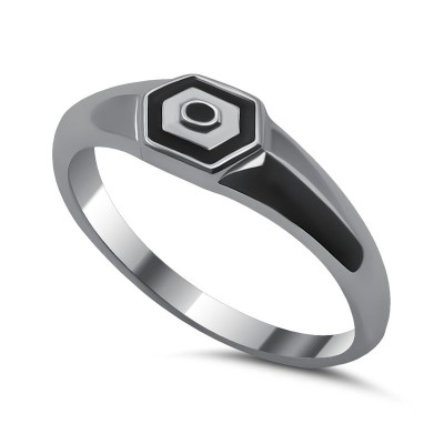 Кольцо серебряное с эмалью «Крылья» Myjewels (арт.0122)