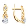 Серьги из золота с фианитами (Арт.027147)