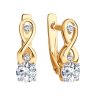 Серьги из золота с фианитами (Арт.027147)