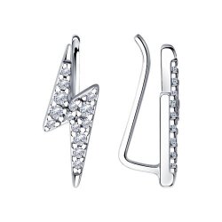 Серьги из серебра с фианитами (Арт.94024059)