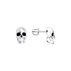 Серьги из серебра с эмалью (Арт.94024304)