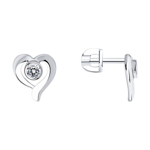 Серьги из серебра с фианитами (Арт.94026019)