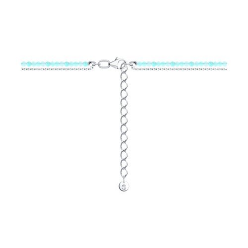 Колье из серебра с амазонитом (Арт.83070073)