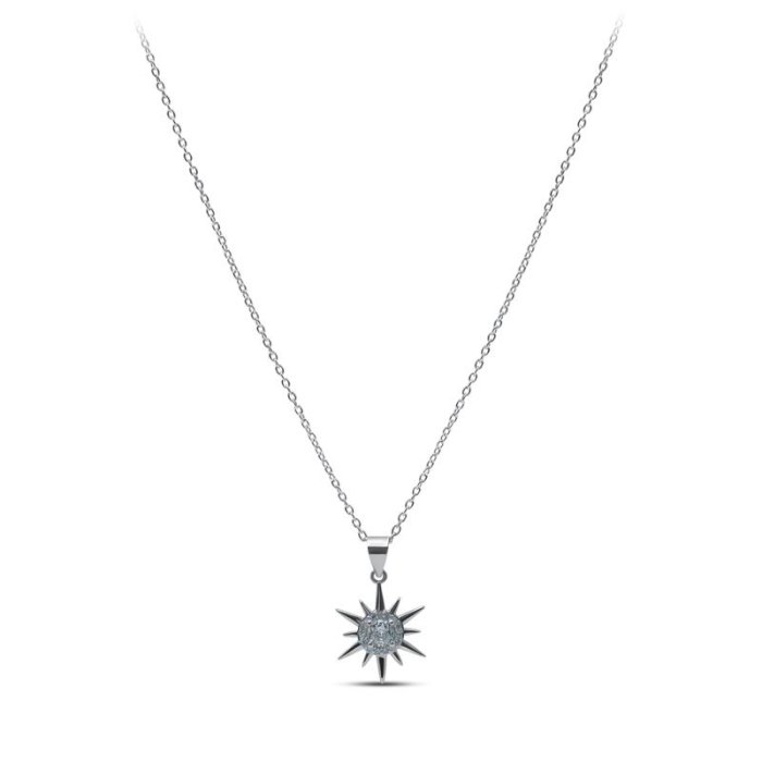 Ожерелье серебряное с куб. цирконием «Солнечные крылья Universe» MyJewels (арт.0520)