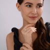 Кольцо из белого золота с выращенным бриллиантом «Полярное Сияние» Соколов (арт.9010213-5)