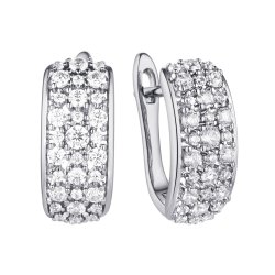 Серьги из серебра с фианитом (Арт.cz-e02719-x-w-x-x-w)