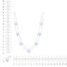 Ожерелье из белого золота с бриллиантом и халцедоном (Арт.00128n_ch_wg)