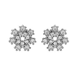 Серьги из серебра с фианитом (Арт.hl-e34e43w13-x-w-x-x-w)
