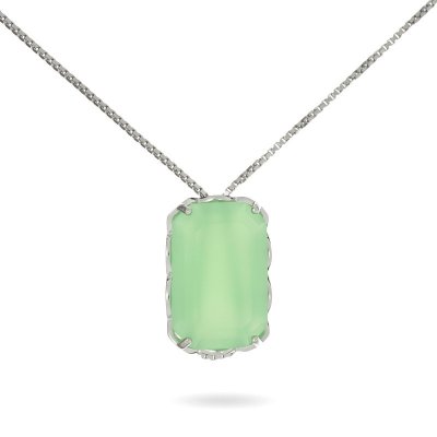 Ожерелье из серебра с куб. цирконием и ситаллом (Арт.pd-n00276-x-w-mlb-x-w)