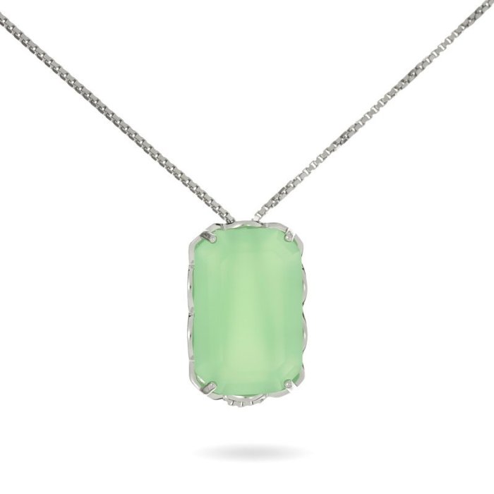 Ожерелье из серебра с куб. цирконием и ситаллом (Арт.pd-n00276-x-w-mlb-x-w)