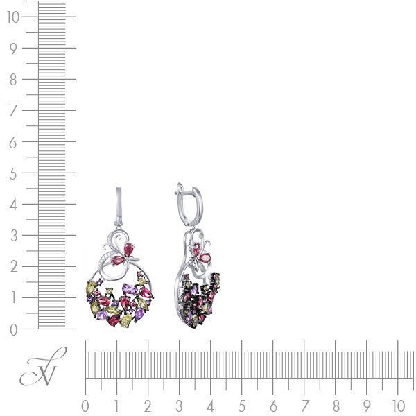 Серьги из белого золота с бриллиантом (Арт.ae37294b-10_sr_mc_wg)