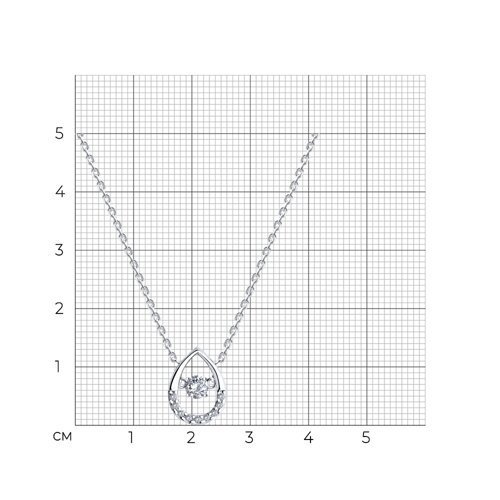 Колье из серебра с фианитами (Арт.94070822)