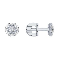 Серьги из белого золота с бриллиантами (Арт.1021901-3)