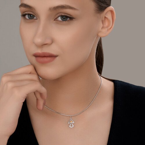 Кулон из серебра 925 с фианитами «Ангельское сердце» Соколов (арт.94-130-00134-1)