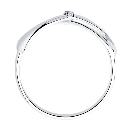 Кольцо из серебра с бриллиантом (Арт.87010012)