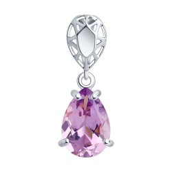 Подвеска из серебра с аметистом (Арт.94-330-02688-2)