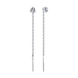 Серьги из серебра с бриллиантами (Арт.87020047)