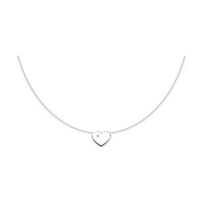 Колье из серебра с бриллиантом (Арт.87070006)