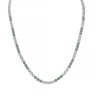 Ожерелье из белого золота с бриллиантом и изумрудом (Арт.n9031_ygdwem_kl_em_wg)