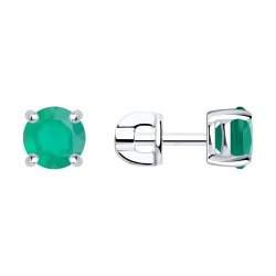 Серьги из серебра с агатами (Арт.92022497)