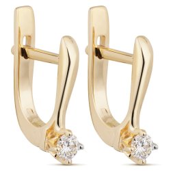 Серьги из золота с бриллиантом Русские Самоцветы (Арт.53635)