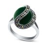 Кольцо Серебряные крылья (Арт.210004e-39-246_agat_markazit)