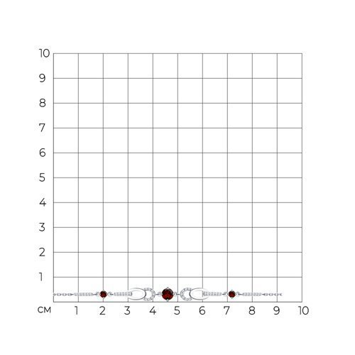 Браслет из серебра с гранатами и фианитами (Арт.92050105)