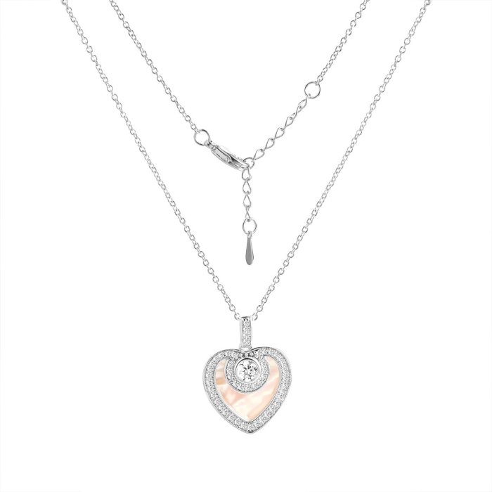 Ожерелье из серебра с жемчугом и фианитом (Арт.pi-n05154-x-w-pn-x-w)