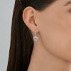 Серьги из серебра с фианитами «Сердце сияния» Соколов (арт.94027023)
