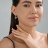 Серьги из серебра с фианитами «Сердце сияния» Соколов (арт.94027023)