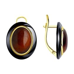 Серьги из золочёного серебра (Арт.93-320-01694-1)