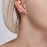 Серьги из золочёного серебра с фианитами (Арт.93-122-01968-2)