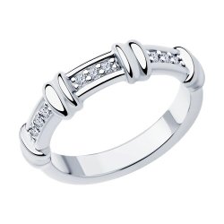 Кольцо из серебра с фианитами (Арт.94-110-01547-2)