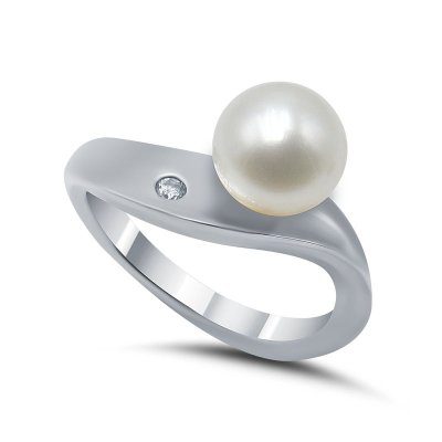 Кольцо Серебряные крылья (Арт.21ar1465z_wfmra-148_zhemchugkult_kubcirkonii)