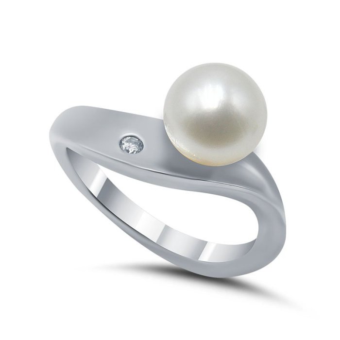 Кольцо Серебряные крылья (Арт.21ar1465z_wfmra-148_zhemchugkult_kubcirkonii)